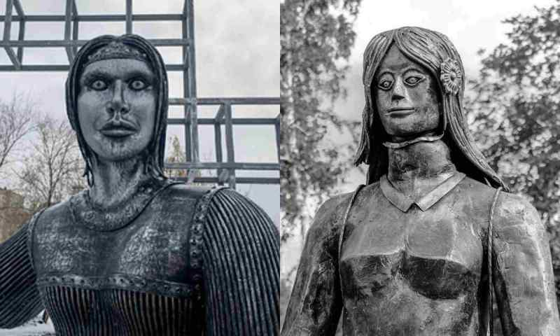«Кто уродливее?»: «троих из гроба» сравнили со статуей Аленки в Новосибирске