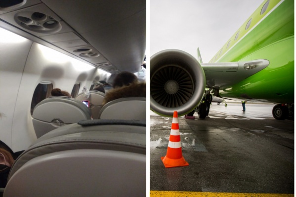 «Через "рукав" хотели высадить»: пассажиры из Новосибирска застряли в самолете из-за замерзшей двери