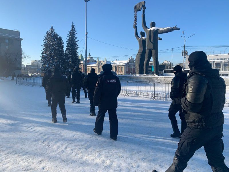 Ограждения появились в центре Новосибирска 2 февраля
