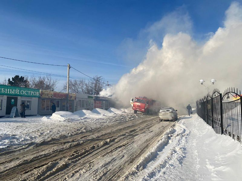 Магазин с пивом сгорел в Новосибирске