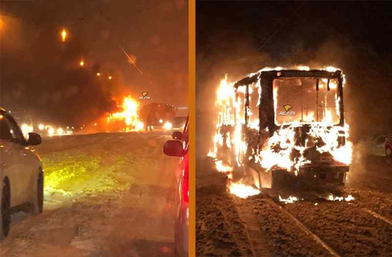 «Призрачный гонщик»: в Новосибирске сгорел трамвай
