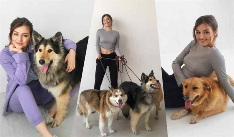 Собаки из приюта снялись для рекламы женской одежды в Томске
