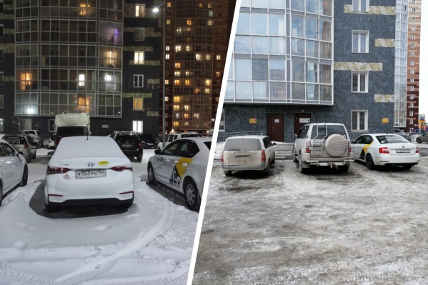В Ленинском районе жители нового ЖК развернули войну против таксопарка на первом этаже — им мешают чужие машины