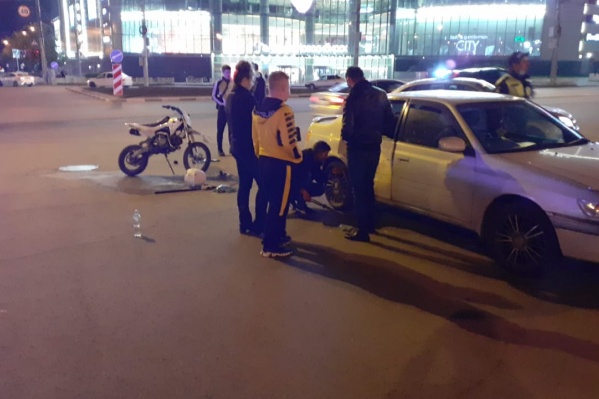 В Центральном районе подросток на мотоцикле пострадал в аварии с «Тойотой»