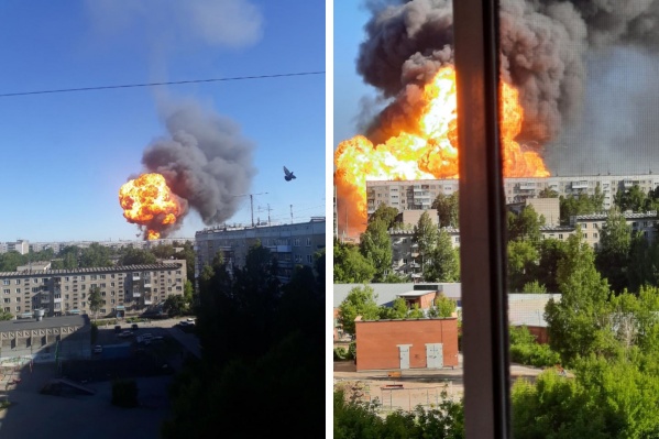 Адские взрывы: кадры с сильнейшего пожара на газозаправочной станции в Новосибирске