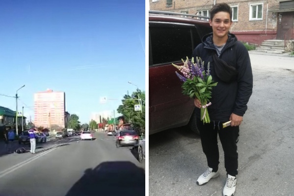 В Новосибирске автомобиль сбил студента — парня отбросило на другую машину, но он успел оттолкнуть подругу