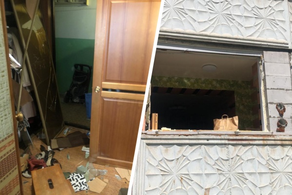 В новосибирской многоэтажке взорвался газовый баллон — в квартире выбило входную дверь